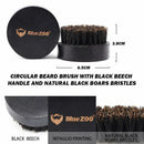 BlueZoo Handmade Beard Brush Boar Bristles Mustache Natural Wood Comb Mini