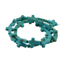 2 Pcs Howlite Turquoise Loose Cross Spacer Beads Charms Jewelry Findings DIY