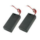 2PCS Battery Box Holder for 2x1.5V AA Batteries w Cover On/Off Switch Z2P3