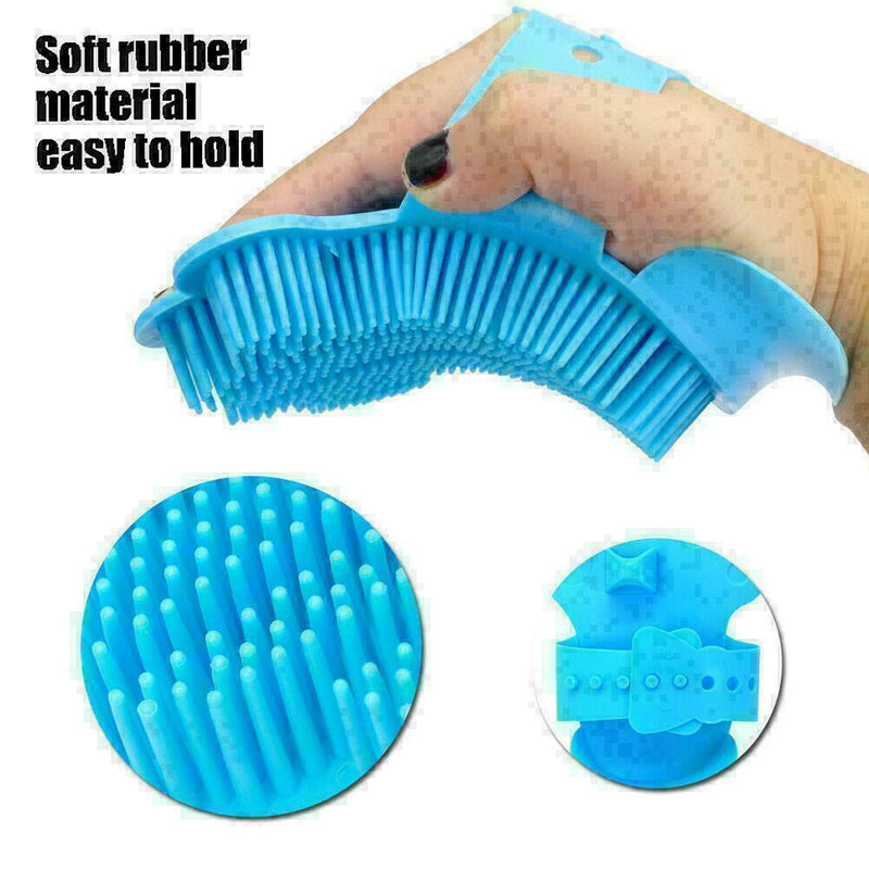 Dog Grooming Brush Rubber Cleaning Massage Comb Glove Tool for Small Large J1I4