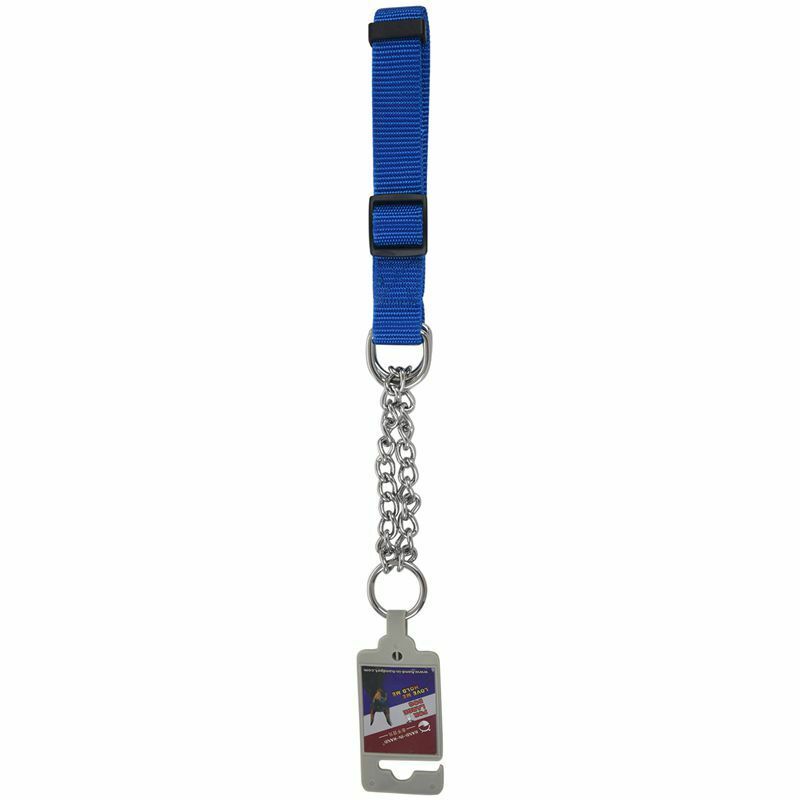 Gear Martingale Adjustable Choke-Style Dog Collar Blue S9T2