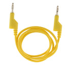 Double Ended Full Copper Stackable Banana Plug Test Leads Cable Cord Yellow