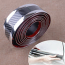 Carbon Fiber Rubber Rear Bumper Guard Protector Cover Sill Plat Trunk Strip Trim