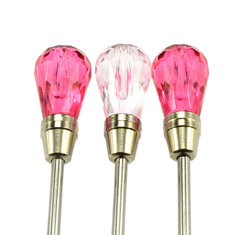 3pcs Glue Rhinestone Nail Art Tools Spoon Spatula Stirring Rod .Dotting P Dzjo