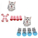 8Pcs Practical and Beautiful Cotton Dog Feet Protection with Rubber