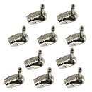 10pcs 1/4" 6.35mm Mono TS Right Angle Guitar Plug Flat Male Connector
