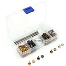 100 Sets Punk Leather Rivets Tubular Studs with Tools for DIY Leather Craft