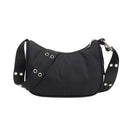 Nylon Women Shoulder Bag Female Street Crossbody Handbag Pouch (Black)