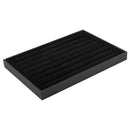 Velvet 65 Rings 7 line Slot Box Display Storage Case Tray Holder Black