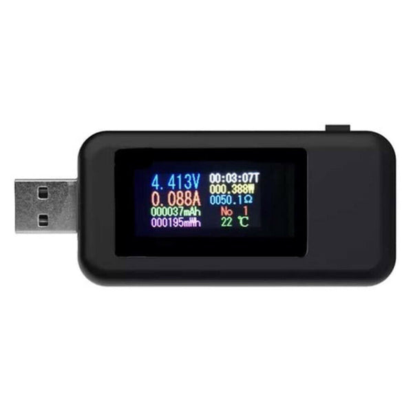 MX18 Multimeter USB Tester Power Digital Voltage Current Detector (Black) A#S
