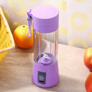 380ml USB Rechargeable Juice Machine Blender Mixer Portable Juicer (Purple) A