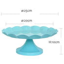 Sweetgo Blue Snack Tray Cake Stand Cupcake Plate Tools Waterproof Paint Can