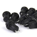 20pcs 12V Car Boat Dash Locking Latching OFF-ON Push Button Switch Blk 12mm