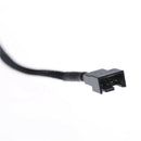 5Pcs PWM Connector Extension Power Cable Black For Computer Case Fan 4Pin TO