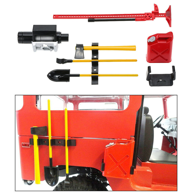 1/10 RC Car Parts Tow Hook Chain Bracket w/ Scoop Spade for Axial SCX10 D110