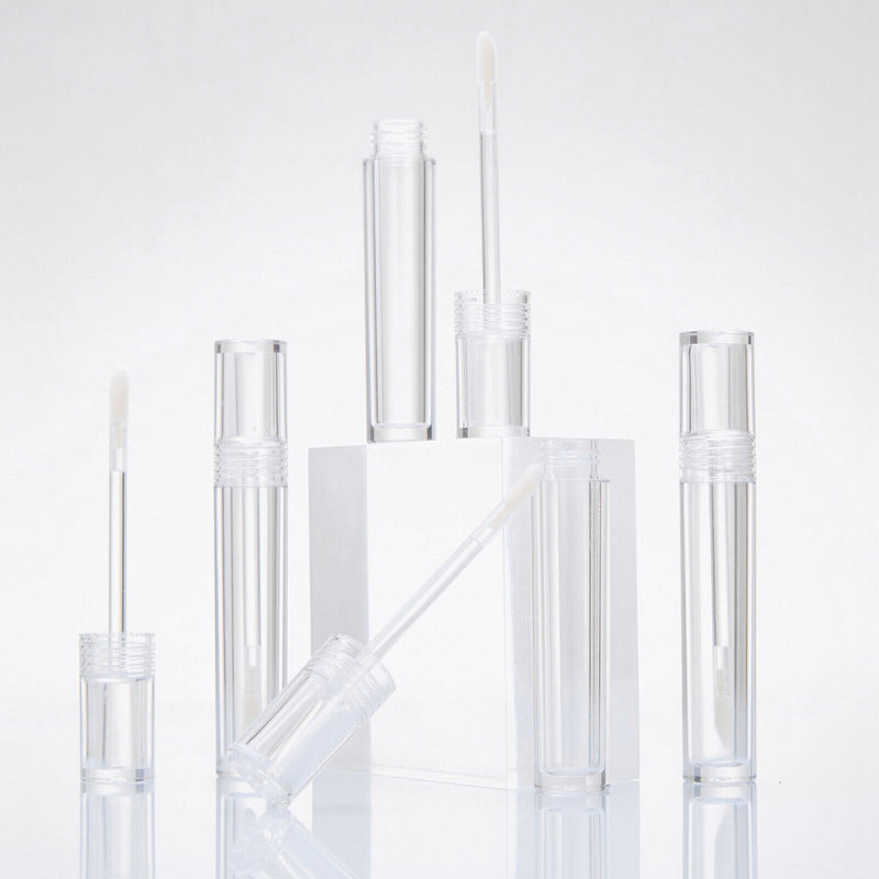 3 Pcs 5ml Empty Clear Lip Gloss Tubes Bottle Makeup Containers Refillable