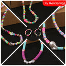 3200Pcs 6mm Flat Round Spacer Bead w/Pendant Kit for Necklace Jewelry Making