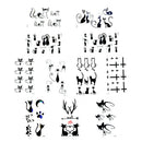 10x Small Black Cat Waterproof Temporary Tattoos Body Arts Flash Tattoo Stick JR