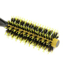 Round Hair Roller Brush Natural Wood Nylon Bristle Styling Hairbrush 1.8"