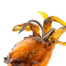 Fishing tackle Soft lure Artificial Crab Hook Yellow orange