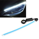 2PCS Dual Color Headlight Retrofit Switchback LED Strips Tube w/ Amber Turn