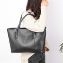 5pcs/set Leather Women Shoulder Bag Pure Color Large Handbag Clutch Card Holder