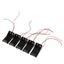 5PCS Single Slots 1x 9V Battery Clip Holder Case Box with Wire Leads DIY