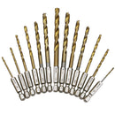 Hex Shank Twist Drill Set HSS13 Piece Set 1.5-6.5mm Twist Drill Bit gfd CHC