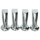 4Pcs 5" Chrome Metal Sofa Leg Furniture Leg Chairs Cabinet Wardrobe Mat