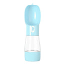 Portable Pet Dog Outdoor Travel Water Bowl Bottle Drinking Food Dish Feeder Blue