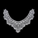 1pc Embroidered Floral Lace Neckline Neck Collar Trim Cloth Sewing Applique MO