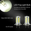 1Pc H7 5630SMD White 660LM 33 LED Light Car Fog Head Light Driving BulbsAT3C