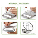Stainless Steel Pot Cover Rack Stand Pan Lid Spoon Holder Organizer Cookwar R2E9