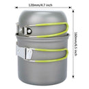 DS-101 Outdoor Camping Cookware Set Portale Green Handle Tableware Pot