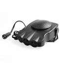 12V Auto Car Heater Fan 3 Outlets Windscreen Defrosts Defogger (200W Black)