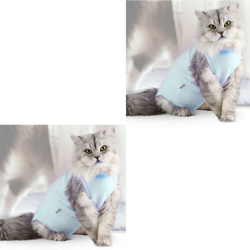 2x Professional Recovery Suit for Cats & Dogs Protect Wounds and Skin Diseases