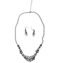 Alloy Halloween Decor Party Wedding Dress Up Skeleton Hand Necklace Earrings Set
