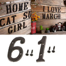 2x Iron Metal Door Number Sign Plaque Apartment Street Address Plaque 1 6