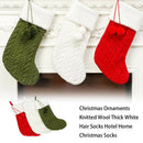 Christmas Stocking Ornaments Knitted Wool Thick Socks Hotel Home Christmas  J8Y2