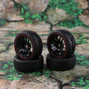 Universal 14 Holes Plastic Car Tire Skin Spare Parts 4pcs for 1/10 RC Car Trunk