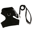 Dog Cat Universal Harness with Leash Set Escape Proof Cat Harnesses black