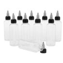 40 Pcs Clear Empty Plastic Bottles With  Top Dropper Nozzle Caps  100ml