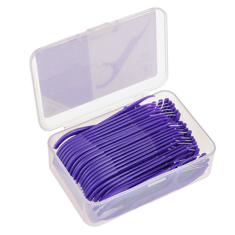 50pcs Dental Floss Flosser Picks Teeth Toothpicks Stick Tooth Clean Oral C Nw