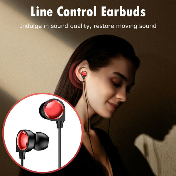 1.2m EP-40 3.5mm Jack Earphone Bass Noise Isolating Earbud In-Ear Headset w/Mic