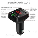 Car FM Transmitter Bluetooth MP3 Player Handsfree 2 USB Fast Charger Wireless