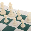 Portable Roll-up Plastic Chess Set Rollable 18" Cloth Board for Chess Lovers