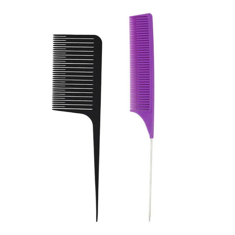 2pcs New Fine&Wide Tooth Sectioning Weave Highlight Foiling Hair Combs Comb