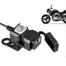 Dual Usb Port Waterproof Motorbike Motorcycle Handlebar Charger Adapter Pow