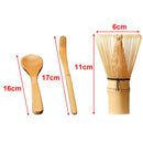 3-pieces Matcha Traditional Food Safe Stir Whisk Tea Set Scoop Spoon Bamboo Tool