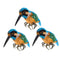 3pcs Realistic Kingfisher Birds Ornament Garden Sculpture Lawn Ornaments